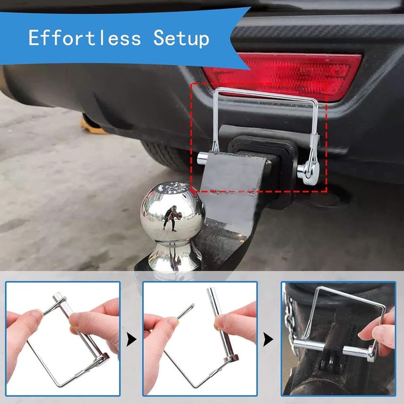 Truleego 2 Pack 15/32" x 2-3/4" Heavy Duty Trailer Hitch Lock Pin – High Strength Carbon Steel Safety Lock Pin for Secure Towing of Trailers, Boats, RVs, Utility Vehicles - Image 5